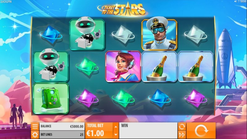 Игровые автоматы онлайн на деньги «Ticket to the Stars» в казино Вулкан Делюкс
