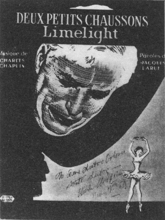 Обложка нот музыки Чарли Чаплина с дарственной надписью: «Дорогой Любови Орловой. Чарльз Чаплин. 7 мая 54»